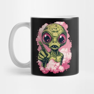 Cosmic Command: The Pointing Alien Mug
